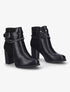 Bottines à talon à chaînes décoratives - Noir - 5