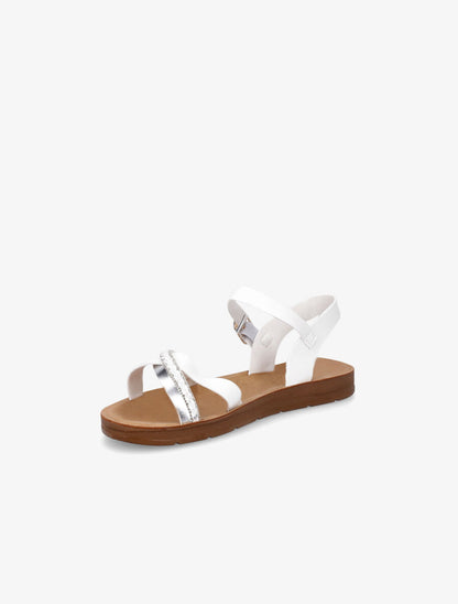 Nu-pieds en simili à strass - Blanc - 3
