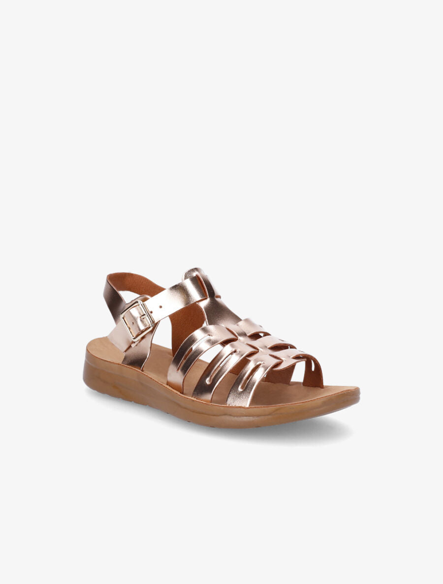 Nu-pieds style spartiates - Rose gold - 2