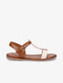 Nu-pieds à brides bicolore - Beige - 5