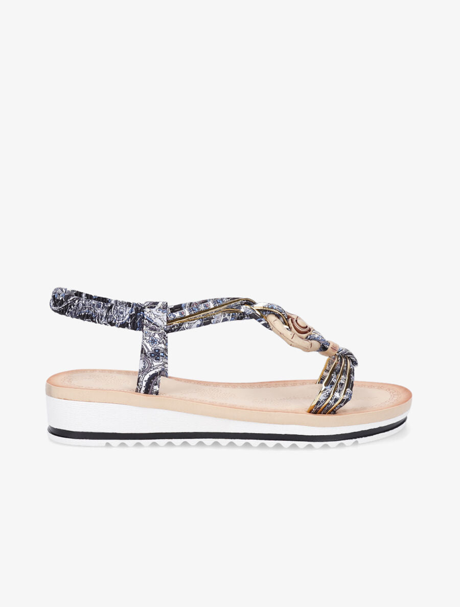 Nu-pieds fleuris - Noir - 5