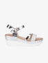 Sandales compensées à brides irisées - Argent - 5