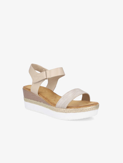Sandales compensées irisées - Beige - 2
