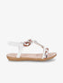 Nu-pieds imprimé à perles - Blanc - 1