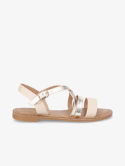 Nu-pieds multibrides irisées - Beige - 1