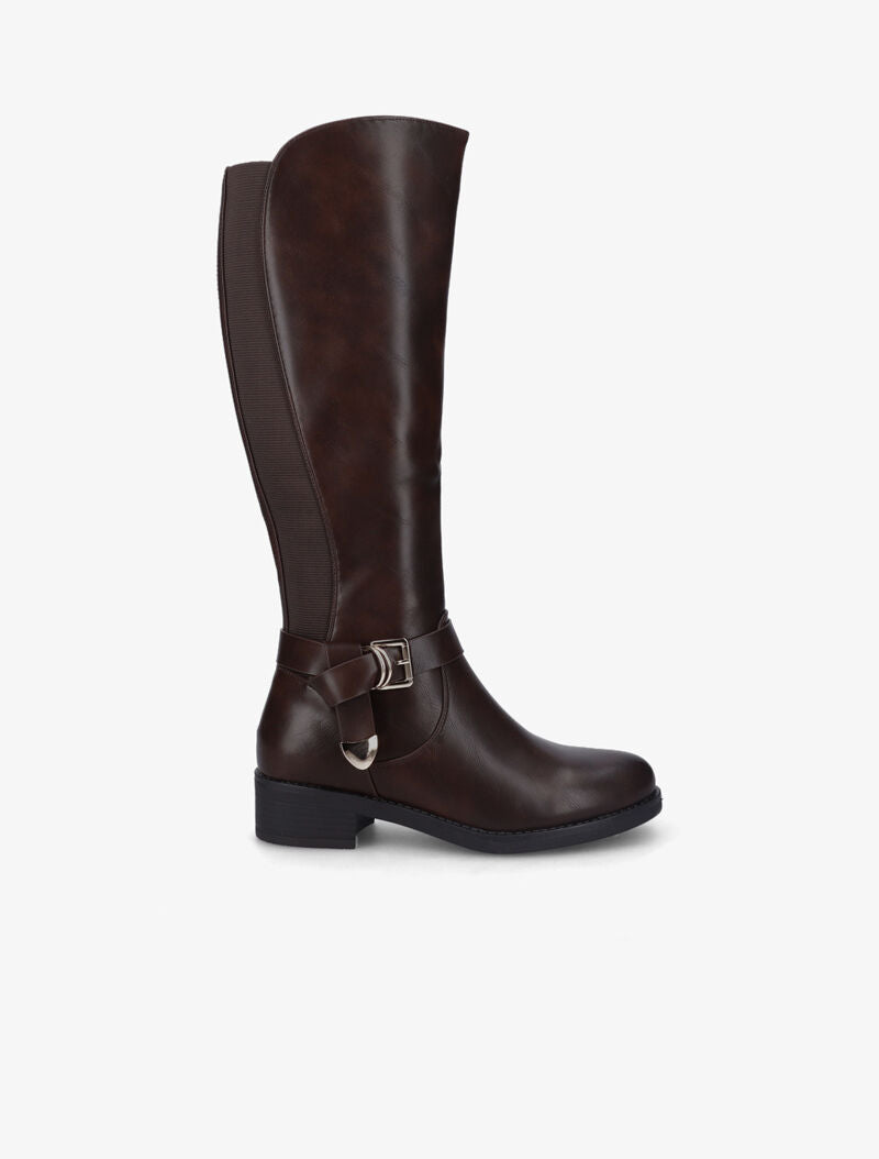 Bottes écuyère à bout rond - Marron - 2