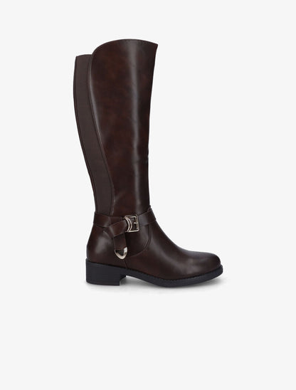 Bottes écuyère à bout rond - Marron - 2