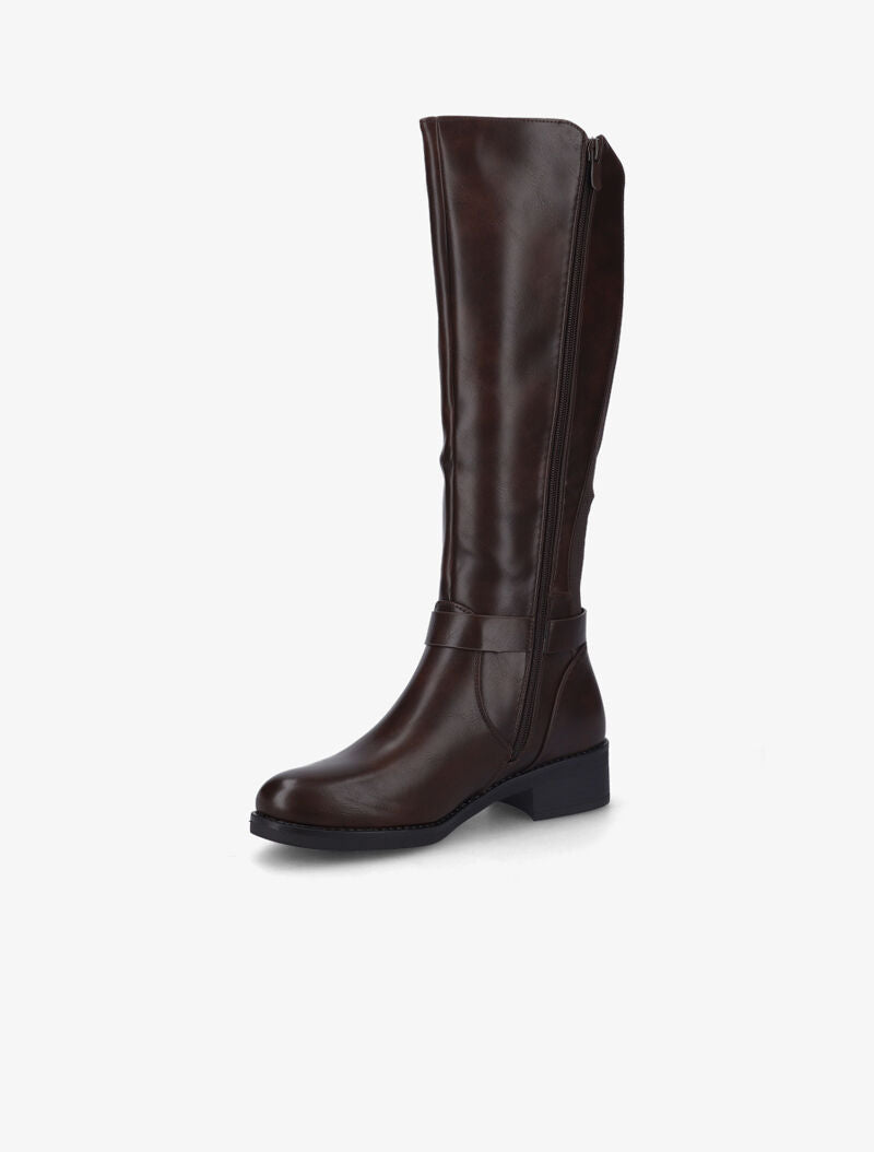 Bottes écuyère à bout rond - Marron - 4