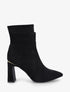 Bottines froncés en suédine - Noir - 5