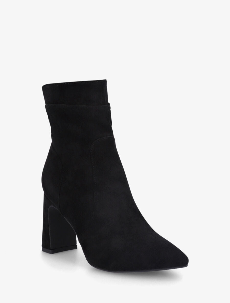 Bottines froncés en suédine - Noir - 2