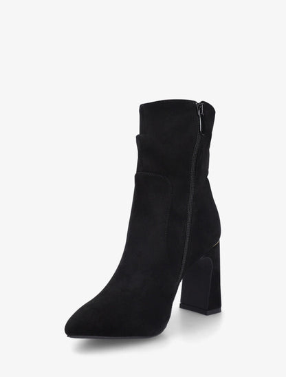 Bottines froncés en suédine - Noir - 3