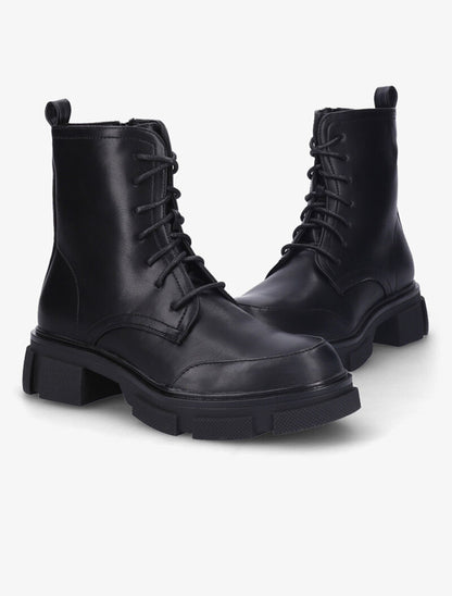 Bottines chunky à lacets - Noir - 1