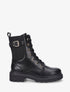 Bottines en simili à lacets - Noir - 5