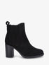 Bottines en suédine à talon haut - Noir - 5
