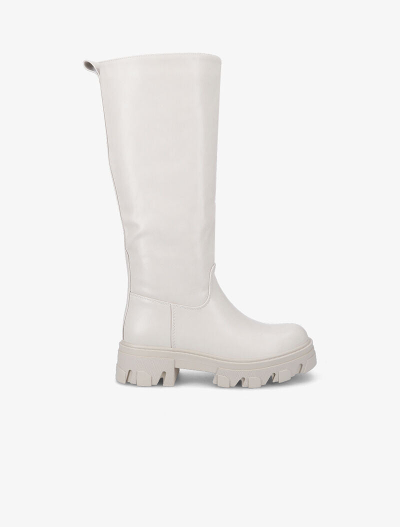 Bottes unies à semelles stylisées - Gris clair - 2