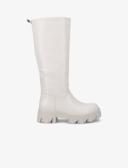 Bottes unies à semelles stylisées - Gris clair - 2