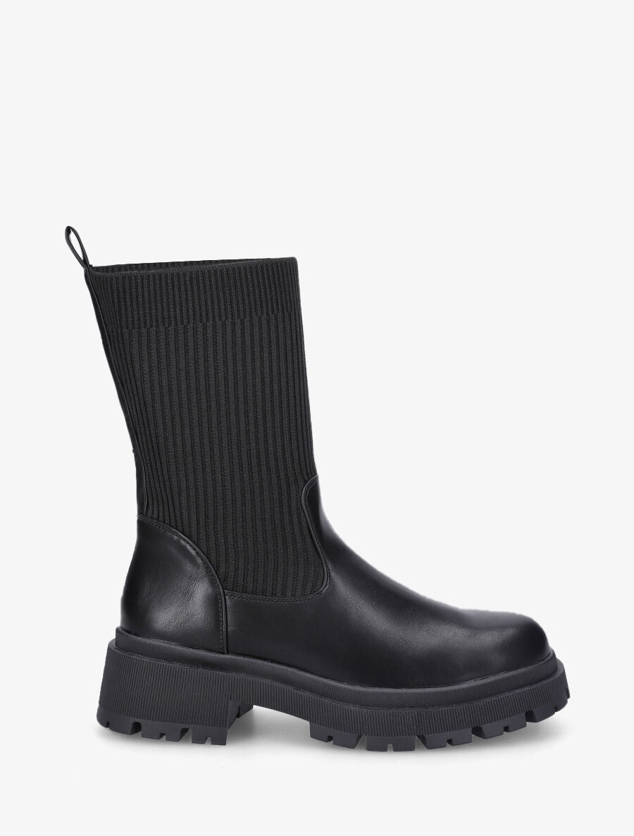 Bottines style chaussettes - Noir - 5