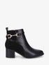 Bottines mi-haute en suédine et simili - Noir - 1