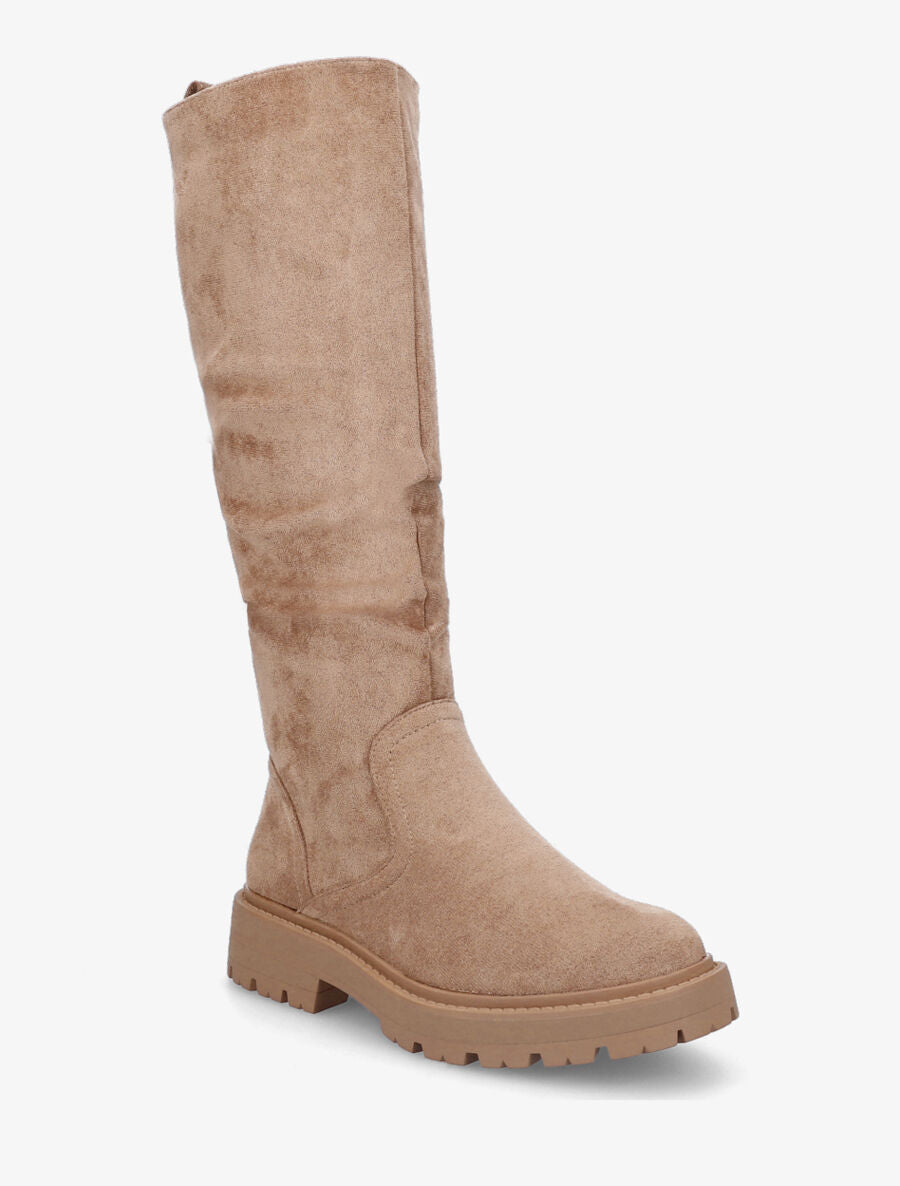 Bottes en suédine - Camel - 2