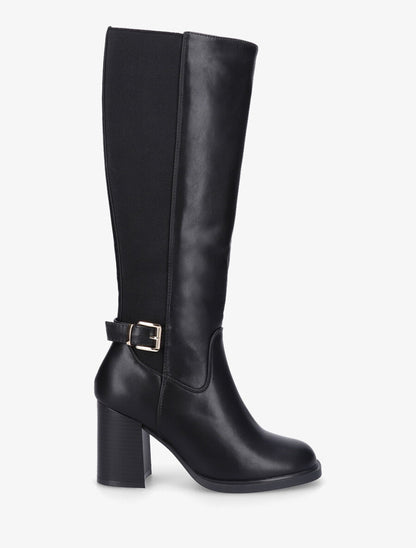 Bottes à talon élastiquée - Noir - 1