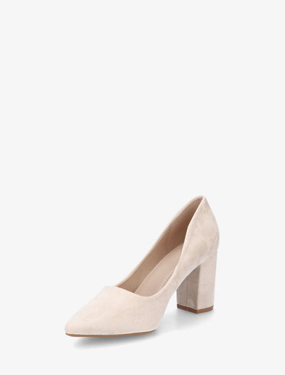 Escarpins pointus en suédine - Beige - 3