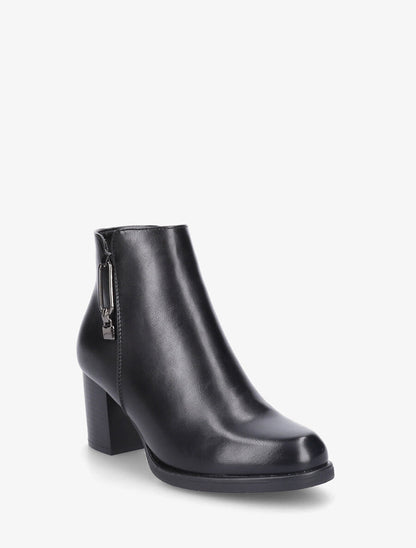 Bottines à talon et bijou - Noir - 2
