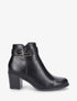 Bottines en simili à boucle - Noir - 1