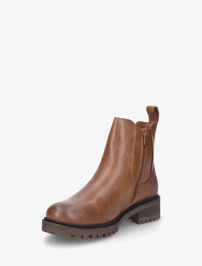 Boots élastiquées bi-matière - Camel - 3