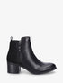 Bottines bi-matière à zip - Noir - 1