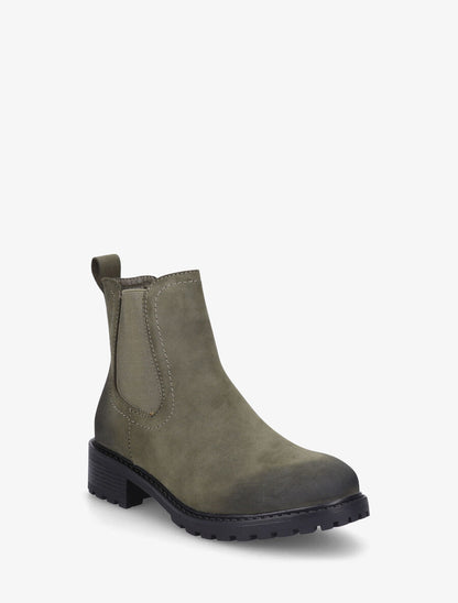 Bottines en suédine à semelle crantée - Kaki - 2