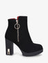 Bottines à talon haut et zip - Noir - 1