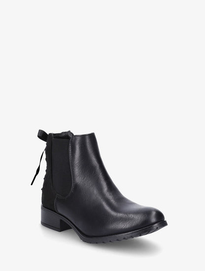 Bottines à contrefort style corset - Noir - 2