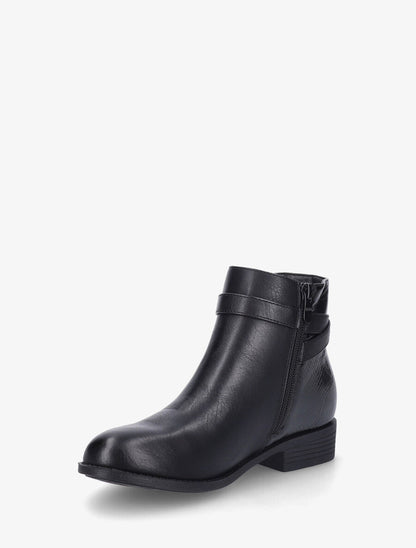 Bottines à contrefort python - Noir - 3