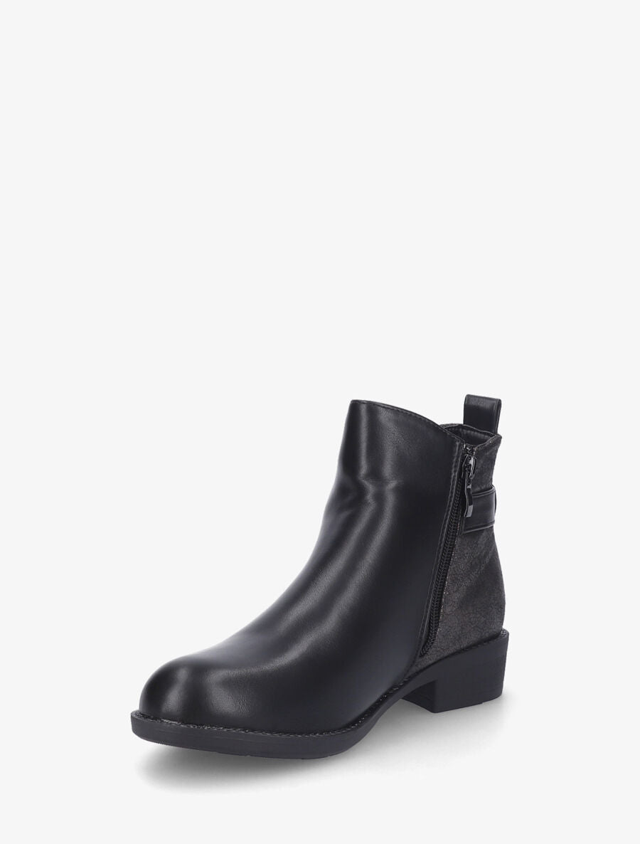 Bottines plates irisées à boucle - Noir - 3