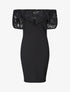 Robe col volanté  - noir - 4