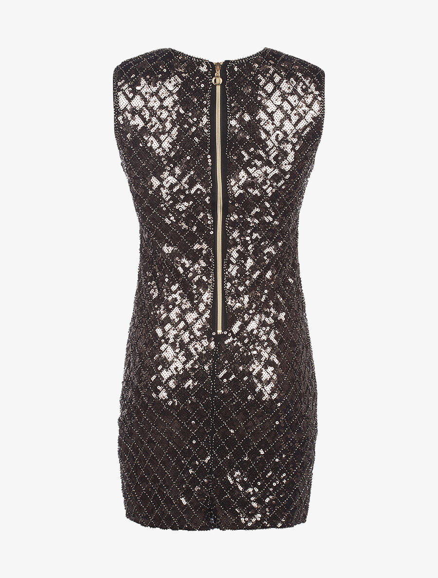 Robe à sequins  - anthracite - 2