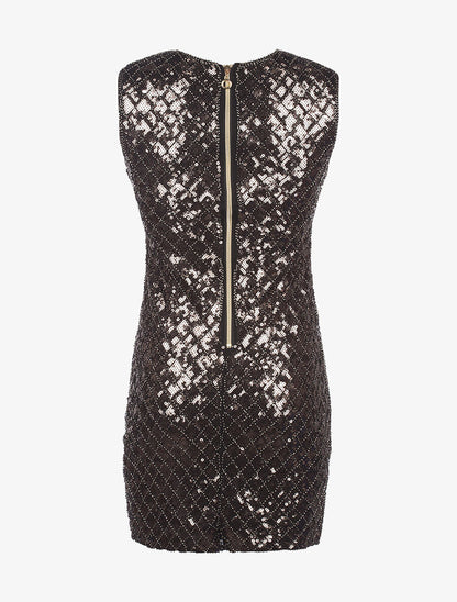 Robe à sequins  - anthracite - 2