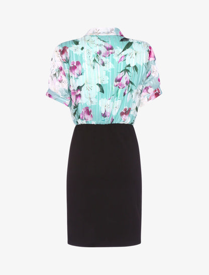 Robe à buste imprimé fleuri - Vert - 2