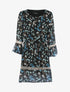 Robe à imprimé champêtre et sequins - Noir - 1