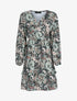 Robe volantée à imprimé cachemire - Noir - 1