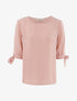 Top transparent à manches perlées - Rose - 1