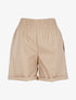 Short oversize en simili - Beige - 1