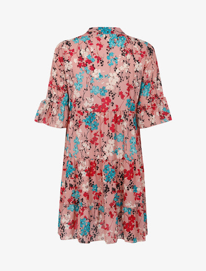 Robe ample coupe droite imprimé - Rose - 2