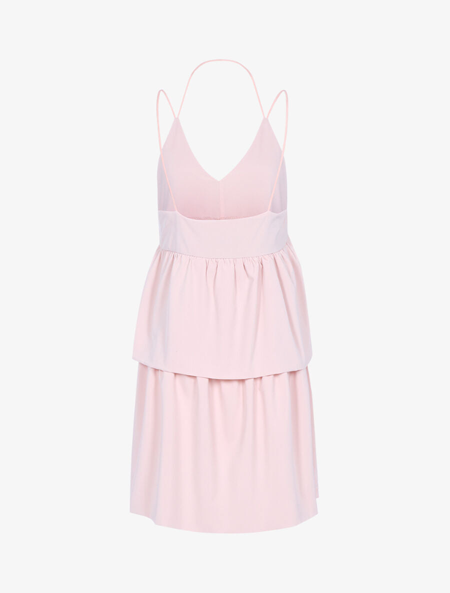 Robe loose à grands volants - Rose - 2