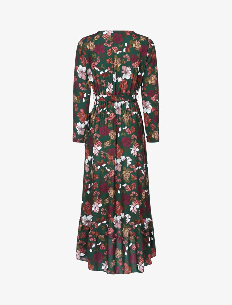 Robe volantée à imprimé fleurs d&