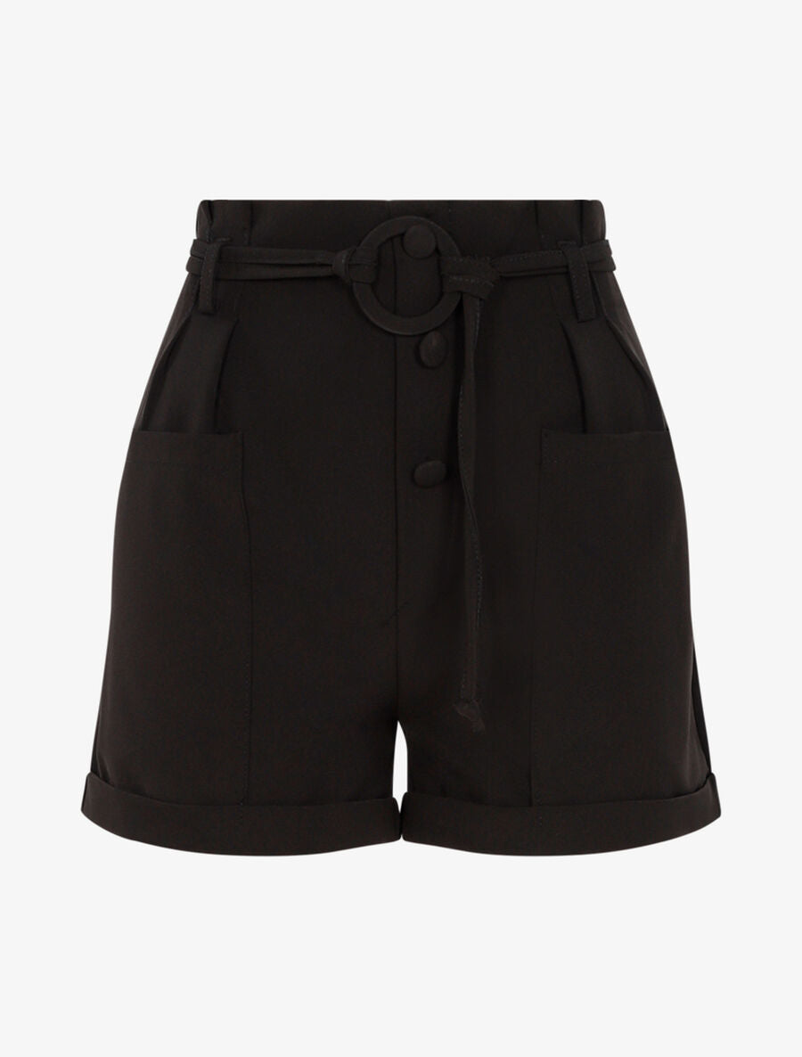 Short fluide à grandes poches plaquées - Noir - 1