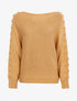 Pull dolman à boutons en relief - Beige foncé - 1