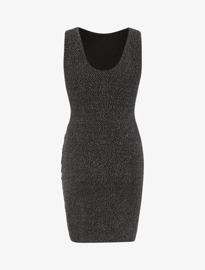 Robe brillante effet drapé - Argent - 2