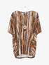Top oversize imprimé rayé à sautoir - Camel - 1