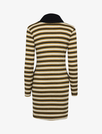 Robe pull à bandes graphiques - Jaune - 2